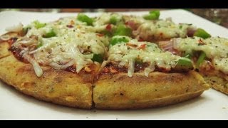 Veg Pizza Without Yeast Without Oven Instant Pizza BaseSauce  Eggless Baking Without Oven [upl. by Anoif]