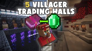 5 Villager Trading Hall Ideas BEFORE YOU BUILD [upl. by Lachance56]