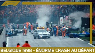 GrandPrix de Belgique 1998  Enorme crash au départ [upl. by Cranston]