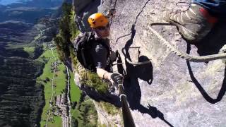 Klettersteig Mürren Gimmelwald Via Ferrata Full HD Qualität [upl. by Adelpho582]