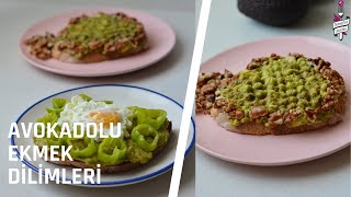 Avokadolu Ekmek Dilimleri Kahvaltılık 1 Avokado 2 ekmek üstü [upl. by Elleirb]