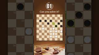 Checkers Puzzle Win in 2 Moves Can you solve it checkers challenge shorts [upl. by Sldney5]