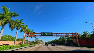 Driving Through Miami Highway A Scenic Journey [upl. by Kciredes]