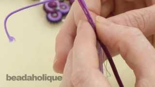 How to do Soutache Bead Embroidery Part 1 How to Make a Shaping Stitch [upl. by Uella]