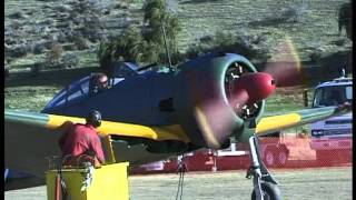 Nakajima Oscar Airplane Engine start at Wanaka New Zealand [upl. by Raye]