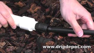 How To Attach Drip Irrigation Tubing Directly to PVC Pipe [upl. by Htiekal]