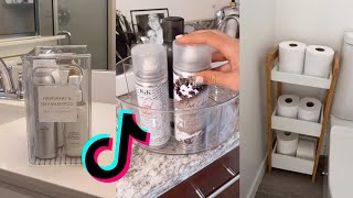 bathroom organizing amp restocking  ASMR  tiktok compilation [upl. by Elem354]