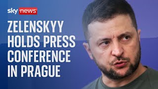 President Zelenskyy holds news conference after meeting Czech Republic PM Petr Fiala [upl. by Ennayr535]