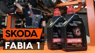 How to change transmission oil  gear oil on SKODA FABIA 1 6Y5 TUTORIAL AUTODOC [upl. by Nosae210]