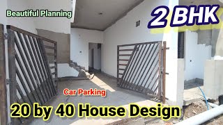 20×40 house plan with car parking  20 by 40 house design  2040 feet house walkthrough [upl. by Katrina693]