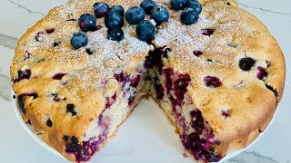 The easiest Blueberry Cake Recipe 🥰 😋 [upl. by Pauwles]