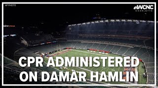 CPR administered on Bills safety Damar Hamlin [upl. by Nnahaid]