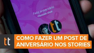 Mensagem de aniversário no Instagram como fazer um post criativo no Stories [upl. by Slrahc]