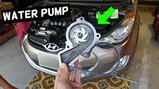 HOW TO REPLACE WATER PUMP ON HYUNDAI ELANTRA [upl. by Trust]