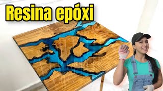 Mesa de resina epóxi e Madeira Pinus Incrível Epoxy resin table Incredible [upl. by Burroughs]