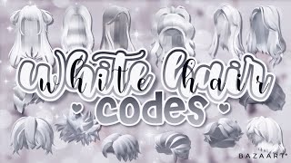 Long amp Short White Hair Codes  Links  Roblox Bloxburg [upl. by Casavant]