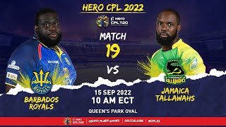 LIVE  Barbados Royals vs Jamaica Tallawahs  CPL 2022 [upl. by Kerat]