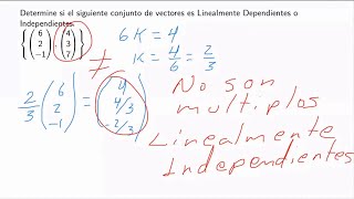 Teoremas de dependencia e Independencia Lineal [upl. by Seniag]