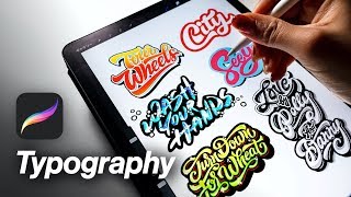 How to create a better typography on Procreate【iPad Pro】 [upl. by Bathelda]