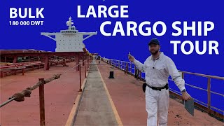 Large cargo ship tour  Bulk Carrier 180 000 DWT [upl. by Juli]