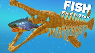 Playing as The RARE SKELETON SHARK  Feed amp Grow Fish [upl. by Sirrep]