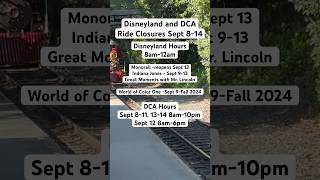 Disneyland and DCA Ride Closures Sept 814 disneyland disneyland Rides [upl. by Euqinomod433]