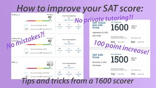 How I scored a 1600 on the SAT My entire journey and tips for improving your score [upl. by Elberta]