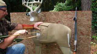 Part 2 Black Hunter Longbow or Recurve Bow Range comparison Test [upl. by Ettie]