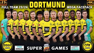 Borussia Dortmund Facepack PES 2021  25 Players  Season 2324 SIDER ◆ CPK ⚽ أوجه دورتموند 2324 [upl. by Mortie402]