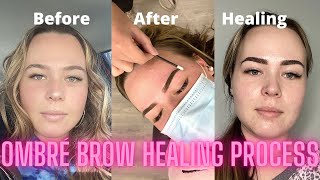 Ombre Brows Healing Process 2 weeks [upl. by Hollis]