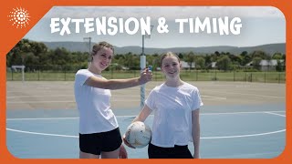 Extension and Timing  Netball Drills Ep15 [upl. by Errick509]