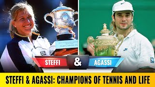 Steffi amp Agassi Champions of Tennis and Life SteffiGraf TennisLegend GoldenSlam Wimbledon [upl. by Yorgen]