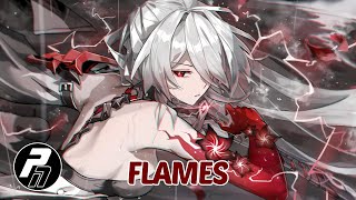 Nightcore  Flames  Lyrics [upl. by Yeslaehc]