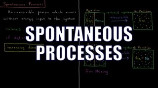 Chemical Thermodynamics 41  Spontaneous Processes [upl. by Seow713]