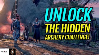 How to UNLOCK the secret archery challenge in Raiders Memorial  Iki Island DLC Ghost of Tsushima [upl. by Holli]