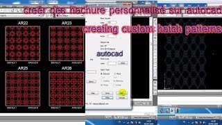 comment créer votre hachure personnalisé sur autocadcrating custum hatch [upl. by Tresa]