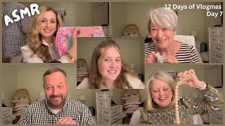 Family tries ASMR  12 Days of VLOGMAS Day 7 [upl. by Lyrehc526]