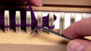 Basic Bind Off on a knitting loom [upl. by Enaled]