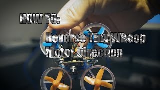 How To Reverse Tiny Whoop Motor Direction Betaflight [upl. by Hawker]