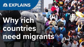 Why rich countries are so dependent on migrant workers  CNBC Explains [upl. by Barn]