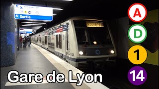 RER and Metro at Gare de Lyon station [upl. by Lraep]