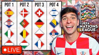 UEFA Nations League 202425 DRAW LIVE Reaction [upl. by Roselba405]