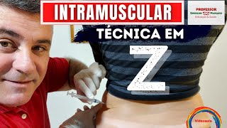 INTRAMUSCULAR TÉCNICA EM Z AULA PRÁTICA [upl. by Nairahcaz]