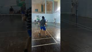 Badminton Trick Shot Battle Two Players Top Skills  Top badminton tricks shots  badminton [upl. by Artenal]