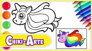 Cómo dibujar un Unicornio  Dibujos para Niños  ChikiArte Aprende a Dibujar [upl. by Shari812]