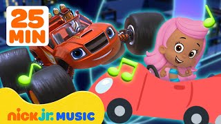 Blazing Speed Racing Songs From Blaze Bubble Guppies amp MORE 🚗 25 Minutes  Nick Jr Music [upl. by Ydnab]