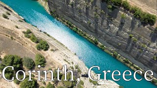 Corinth and Corinth Canal Greece  by drone 4K corinth [upl. by Ferdy926]