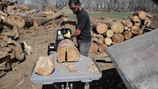 Kinetic Log Splitter cutting different wood [upl. by Milurd369]