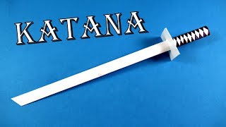 How to make a katana out of paper 🗡 Ninja Weapon  KATANA DIY [upl. by Eldnik423]