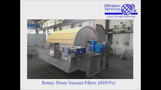 Scraper and Precoat Rotary Drum Vacuum Filter Basics  Filtration Services Ltd [upl. by Nett]